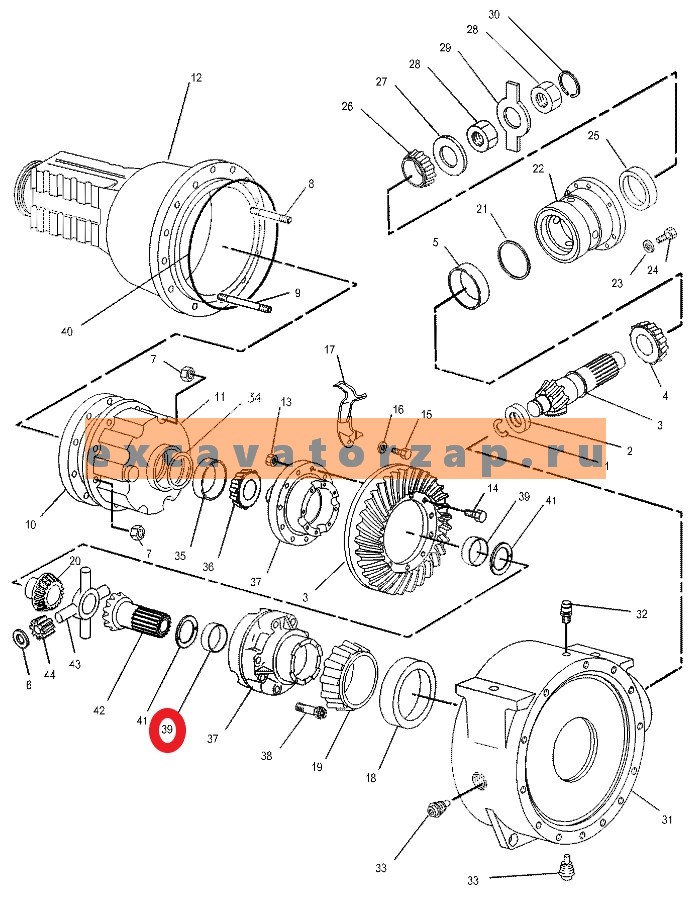 Втулка 9R-2484, 9R2484 дифференциала заднего моста экскаватора погрузчика CAT428D, CAT416D