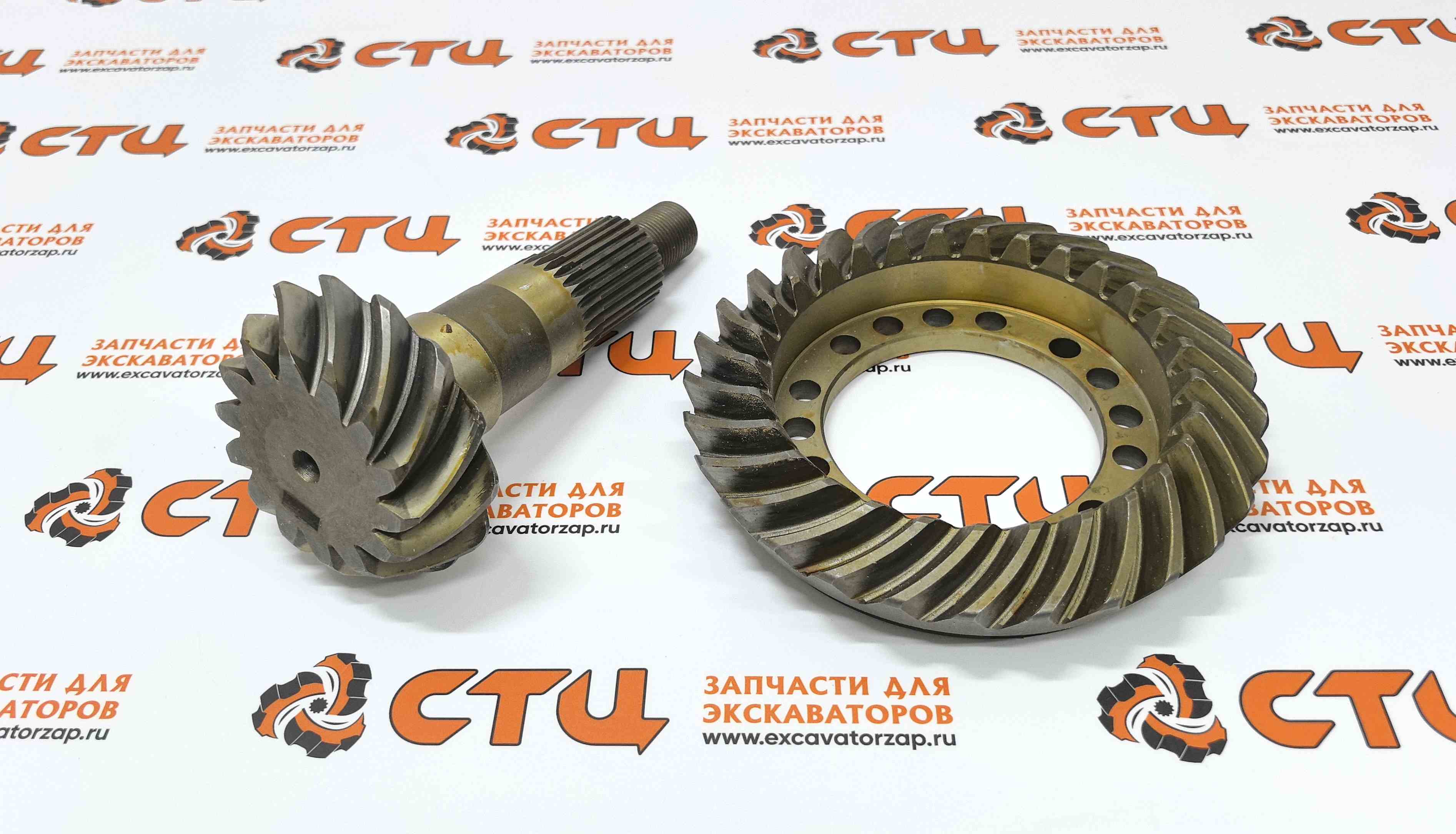 Главная пара 4475.205.108, 4475205108, 4475-205-108 (аналог, Турция) переднего моста экскаватора погрузчика HYUNDAI H940S