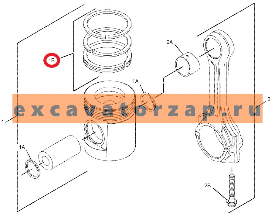 Кольца поршневые F01/81598-2, F0181598-2, +1мм, 2-й ремонт (аналог Турция) двигателя PERKINS