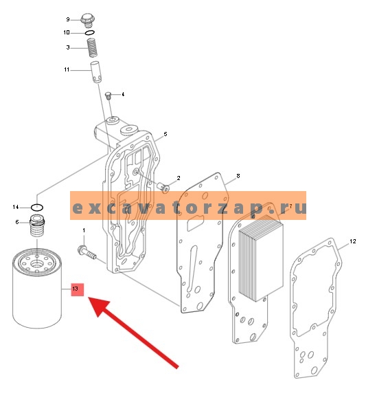 Фильтр масляный 11E1-70120SE (оригинал, HYUNDAI) двигателя экскаватора HYUNDAI R170W3, R180LC3, R200NLC3, R200W2, R200W7, R210LC3, R210LC3LL, R210LC7, R210LC9BC, R210NLC7, R250LC7, R260LC9S