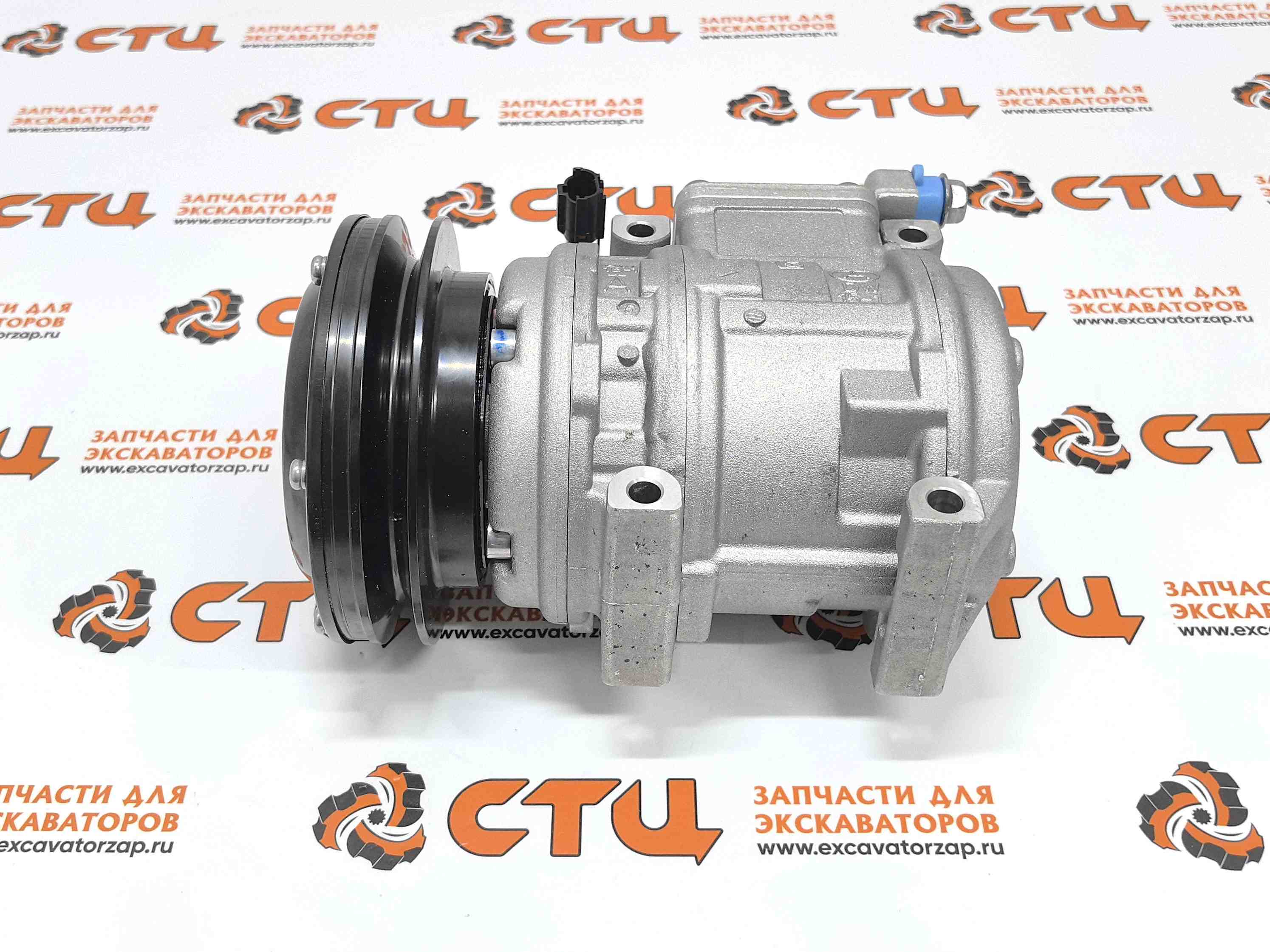 Компрессор кондиционера 11Q6-90090 (аналог, Корея) экскаватора HYUNDAI серии HX, WX