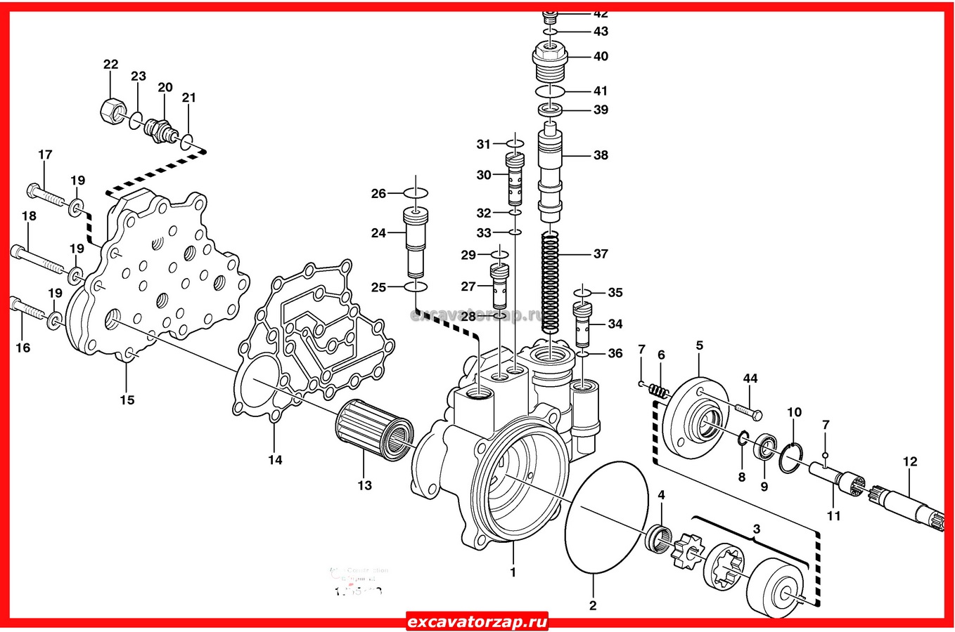 Насос 311-1217, 3111217 КПП экскаватора CAT M313, M316, M318, M319