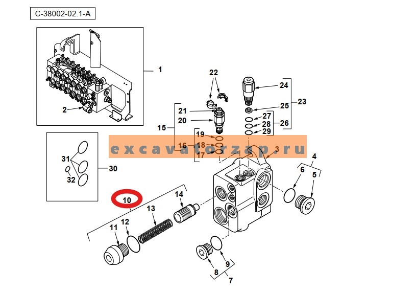 Запчасти для TEREX 820/825/840/860