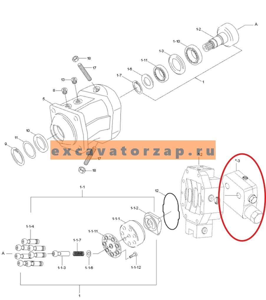 Блок клапанов ZGAX-01028 экскаватора HYUNDAI R140W9